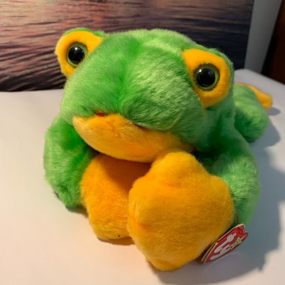 1998 Smoochy the Frog - 14" TY Beanie Baby - NWT, TAG ERRORS! - Picture 1 of 5